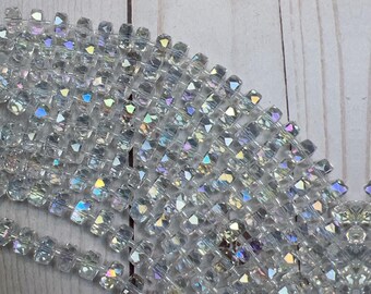 Faceted Shiny 6x9mm Chinese crystal Heishi/ Wheel/ Rondelle Crystal Beads