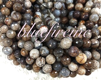 12mm  multi color agate beads, round faceted