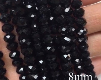 8mm Chinese Crystal Beads, Faceted  Rondelle Beads