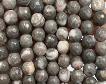 8mm Multi Color Jade Beads, Round Faceted