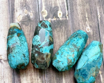 New Ocean Jasper Focal Beads, Faceted Barrel Shape