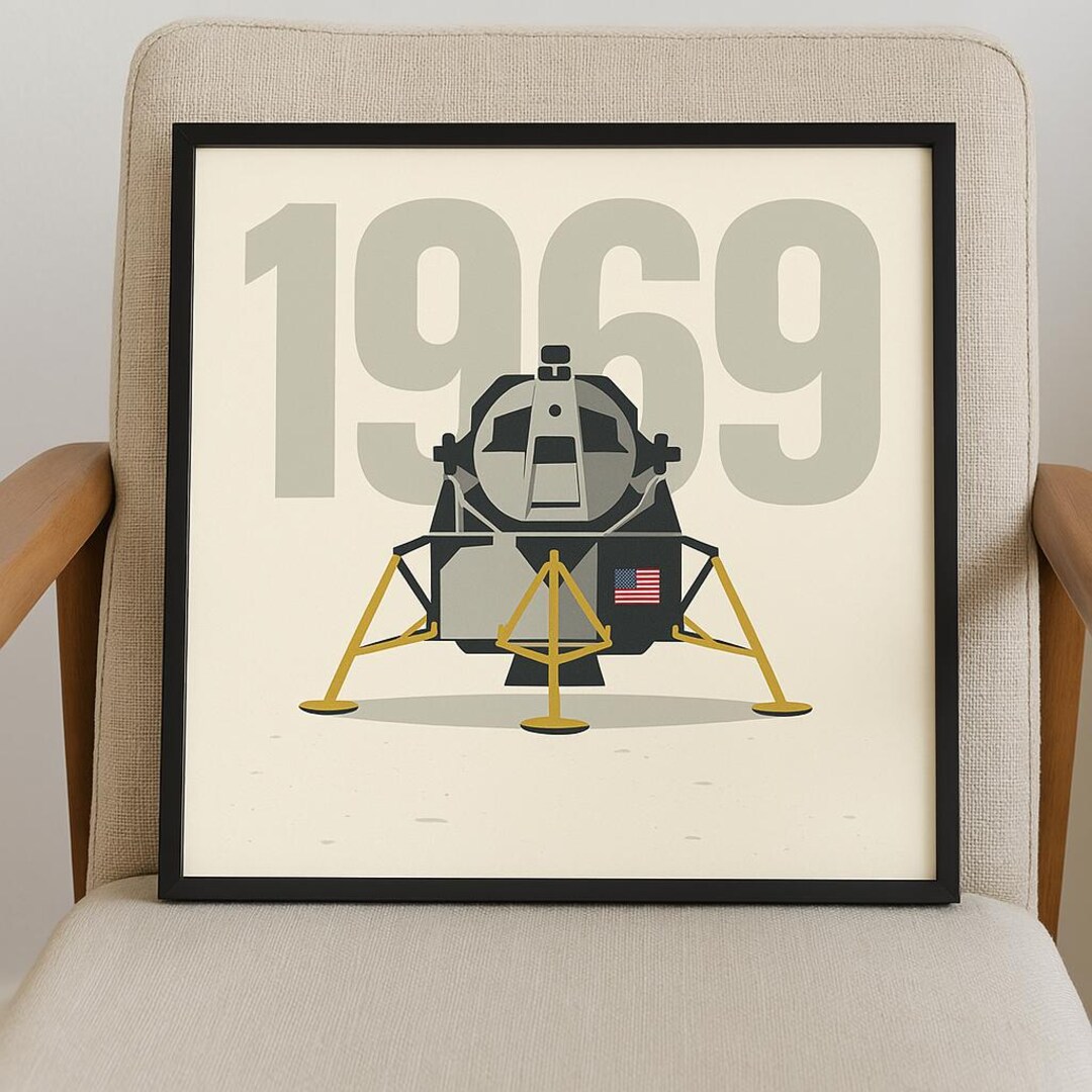 Apollo 11 Moon Landing Poster – 1969 Digital Download – Retro Space ...