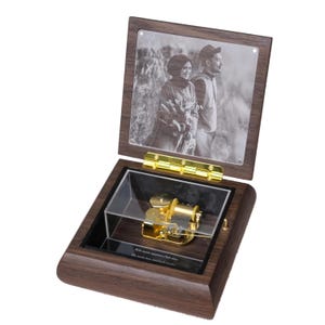 Personalized Wooden Music Ring Box: Custom Engraved Wedding Engagement Gift