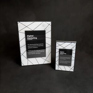Personalized Corporate Award Plaque: Luxury Metal Frame Acrylic Trophy