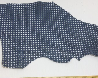 leather scraps; eco friendly; scrapbooking; crafting; leather working Beige DAMAGED LARGE Perforated Cowhide Genuine Leather Piece 3P1