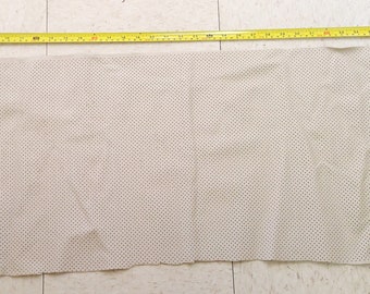 leather scraps; eco friendly; scrapbooking; crafting; leather working Beige DAMAGED LARGE Perforated Cowhide Genuine Leather Piece 3P1