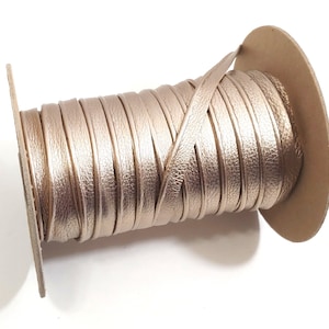 1/2&quot; Cord Piping, Cowhide Leather in Crown Gold (3 YDS) 3277XDD