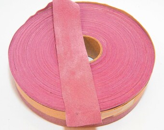 1- 1/4" Flat, Pig Suede Stripping, in Rose, Light Pink (3 YDS) 1250NP5 trim tape; edge binding; leather tape
