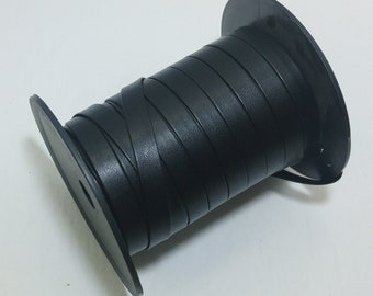 1/2",double Folded and Reinforced Black CTD Nappa Faux Leather Strap/Strip 3702XUCTD 3 yards and 29"