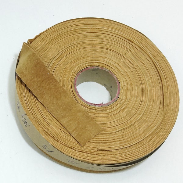 1-1/4" Flat, Pig Suede Stripping, in Creme Brulee (3 YDS) 1250NP6 trim tape; edge binding; leather tape tan, beige, light brown