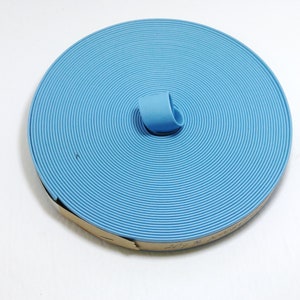 3/4&quot; Double Folded Vegan Leather Strap in Sky Blue Marine (5 YDS) 0750BVMAR vinyl