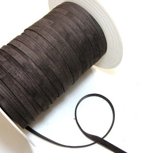 Suede Lacing 3/8" Double-folded and Reinforced in Med Brown (4 yds) 3252XP4