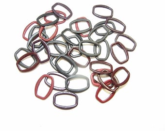 Lot of Leather Covered Buckles A6507 - 1-3/8" x 1/2" Leather Covered Buckles/Rings