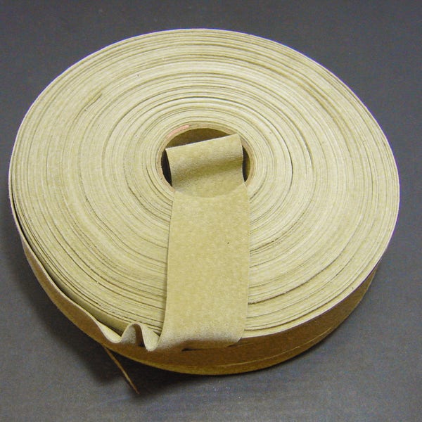 1- 1/4" Flat, Pig Suede Stripping, in Beige (3 YDS) 1250NP5 trim tape; edge binding; leather tape