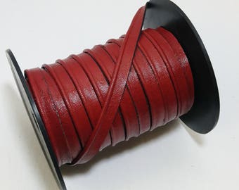 1/2" cordon passepoil dans Vegan polyuréthane rouge en cuir (5 verges) 3277XUPU ; notions et les garnitures ; travail du cuir ; simili cuir ; de couture