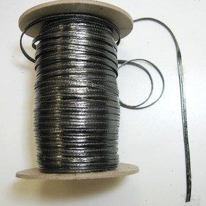 Cordón de cuero para joyería cosido de 3/16 en cuero de cordero color bronce oscuro (3 yardas) 3706XLE Cordón de cuero; cordón de cuero; cuerda de cuero; artesanías de cuero