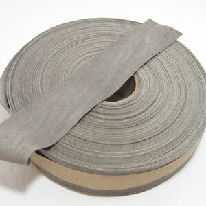 3/4&quot; Flat, Pig Suede Stripping, in Light Gray/Light Grey (5 YDS) 0750NP5 Gray #1 trim tape; edge binding; leather tape