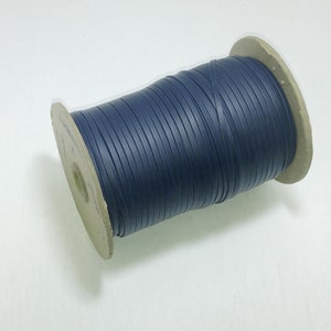 1/8", 1/4", 3/8" Leatherette Lacing in Blue Daytona Knit Backing Vinyl (10 yds) 0125BVDAY, 0250BVDAY, 0375BVDAY faux leather strips