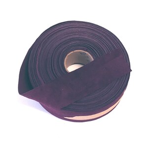 3/4&quot; Flat, Pig Suede Stripping, in Wine (5 YDS) 0750NP5 purple trim tape; edge binding; leather tape