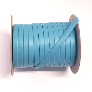 1/4&quot; Double Folded Vegan Leather Strap in Sky Blue Marine (10 YDS) 0250BVMAR