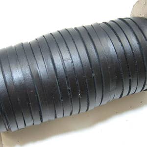 Laccio piatto in pelle di mucca da 5/32" in islandese nero (10 iarde) 0156NDE cordino per gioielli in pelle; laccio in pelle; acchiappasogni; artigianato in pelle