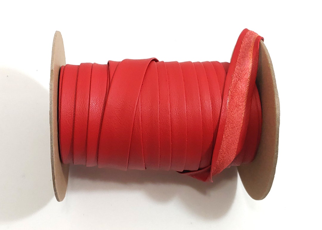 1 Wide Open Fold Genuine Leather Binding in Red Duquesa Etsy