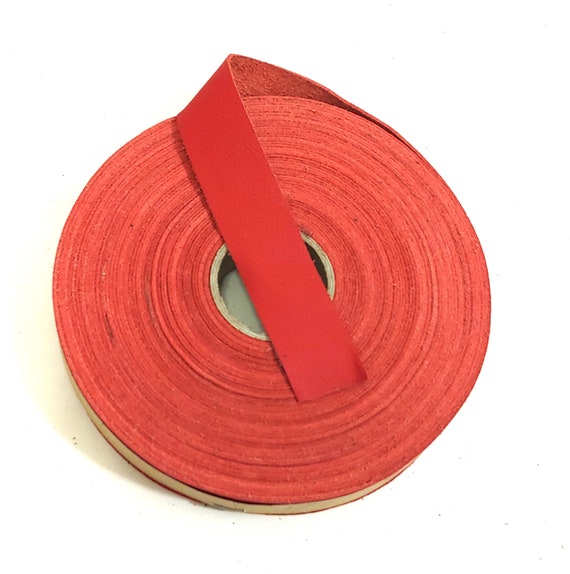 1 Flat Cowhide Leather Edge Binding in Red Duquessa 5 Etsy UK