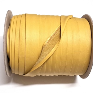 1" wide Open Fold Genuine Leather Mustard UPL ( 2 YDS) 3069XCE edge binding yellow