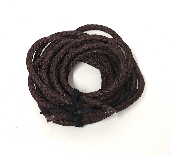 Buy 3/8 Round Leather Braid 1/8 Side-folded & Reinforced Cowhide Leather 8-strand  Braid in Brown Good for Purse Handles Online in India 