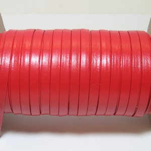 1/4&quot; wide Double-folded Red Re-dyed Cowhide Stripping (5 yds) 0250BD7