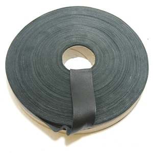 1&quot; Flat, Lamb Leather Binding in Black Lambskin (3 YDS) 1000NLA - trim, edge binding, leather tape