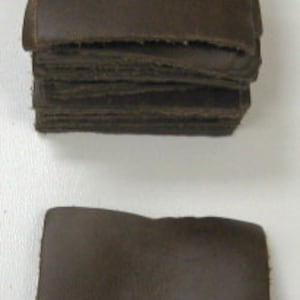 Leather squares 2" x 2" 10 pieces per lot Brown, black or tan