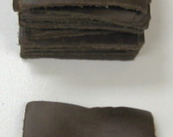 Leather squares 2" x 2" 10 pieces per lot Brown, black or tan