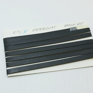 3/8&quot; Double Folded Brown Faux Leather Lacing (2.7 yds) 0375BUNAT trim tape; edge binding; leather tape