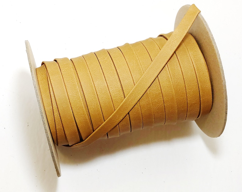 1/4 Wide Tan Polyurethane Faux Leather Strip Vegan Etsy