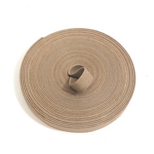 3/4" Double-folded & Reinforced Cowhide Leather Strap in Bamboo Silk (2 YDS) 0750RDE