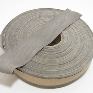 1-1/2&quot; Flat, Pig Suede Stripping, in Light Gray/Light Grey (2 YDS) 1500NP5 Gray #1 trim tape; edge binding; leather tape