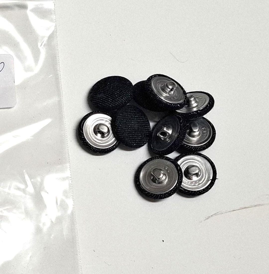 Button Backing Fabric Denim Fabric Covered Buttons Hopper Back (10 PC.) 24 Line 5/8