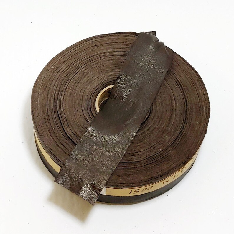 edge binding leather tape 3 YDS 112 Flat trim Lamb Leather Binding in