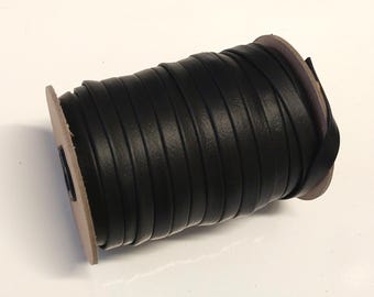 Bandes de dénudage en polyuréthane de 3/8 po. en noir (10 yds) 0375BUPU Bandes de similicuir ; cordon pour bijoux ; garniture ; garniture en cuir végétalien