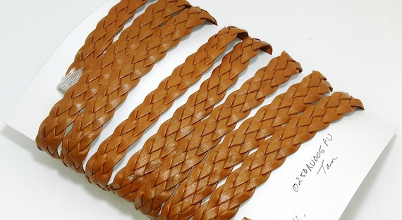 Buy 1 4 5 Strand Braid in Tan Polyurethane Faux Leather 3 Yards