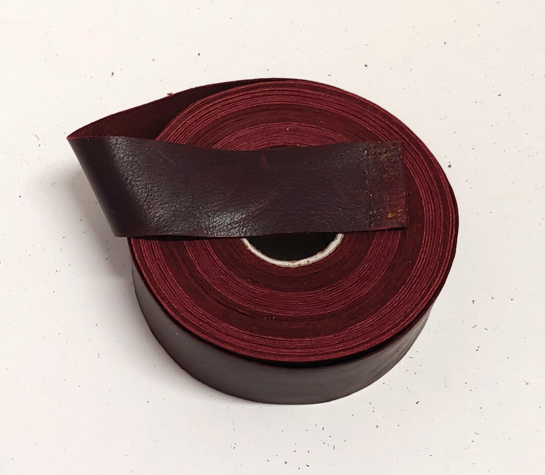 11/2 Flat Cowhide Leather Edge Binding in Oxblood UPL Etsy
