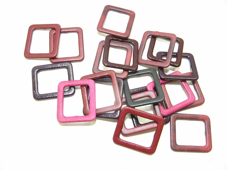 Lot of Leather Covered Buckles A6505-18 pieces 1-34 x 1-12