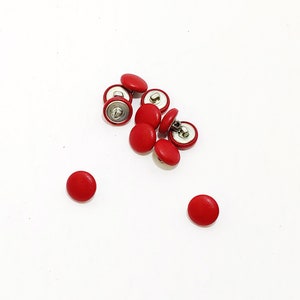 Lamb Leather Covered Buttons in Red - 24 line or 30 line