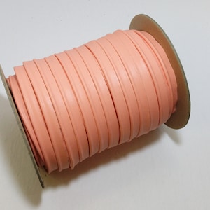 1/2&quot; Faux Cowhide Cord Piping in Pink Salmon Polyurethane (5 yds) 3277XUPU
