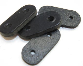 Real Leather Cord Sliders 1-1/2&quot; x 3/4&quot; (4 pcs) sewing; crafting; DT19-2