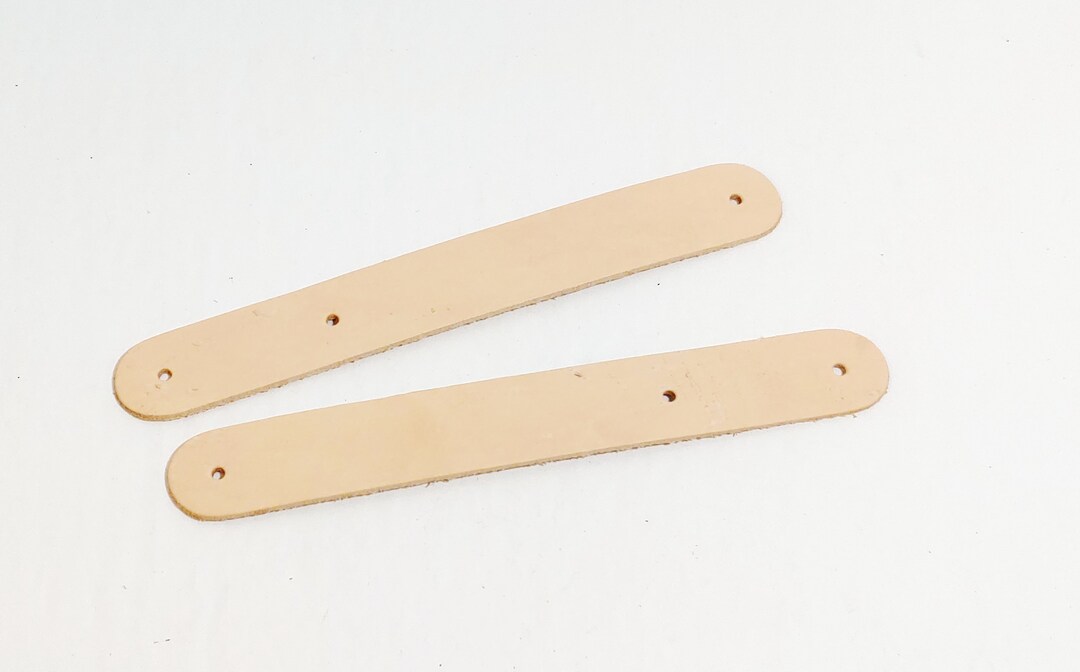 Real Natural Veg Tan Leather Key Fob Tabs 6-1/2