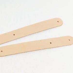Real Natural Veg Tan Leather Key Fob Tabs 6-1/2&quot; x 3/4&quot; (2 pcs) MDKEY tabs; crafting; sewing; leatherworking; accessories; key chain