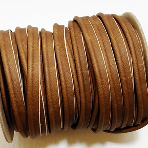 5/8" Polyurethane Faux Leather Upholstery Piping Thick Welting Furniture Handbags Vegan; Light Brown 3118XUNW (5 Yards)