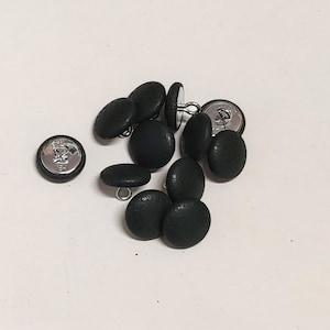 Forest Green 30 Line, Cowhide Covered, Upholstery Loop Back Buttons (12 PC.) 19mm 3/4&quot;